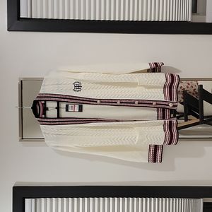 New Tommy Hilfiger Varsity Cable Cardigan